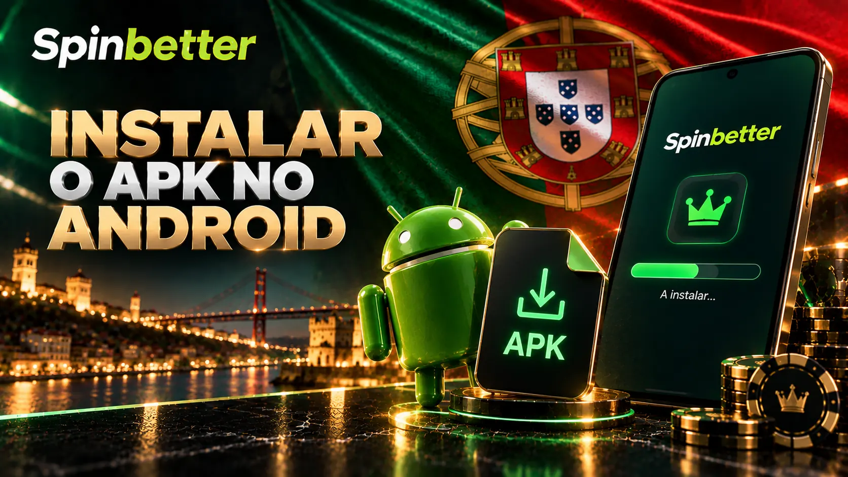 O ficheiro de instalação a ser aberto num telemóvel Android