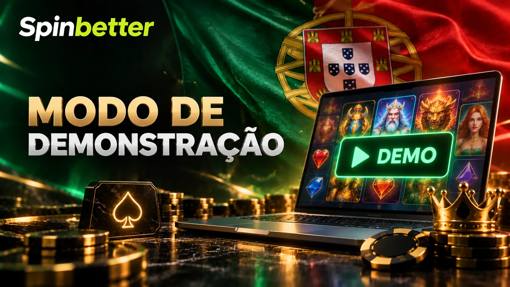 Um título de slot aberto em modo de demonstração