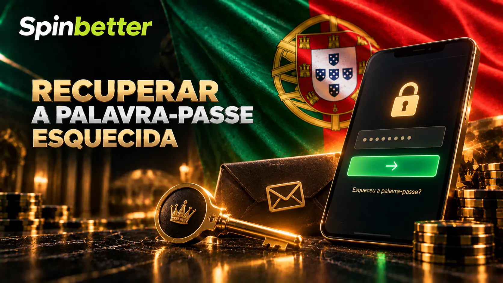 O ecrã de reposição da palavra-passe esquecida
