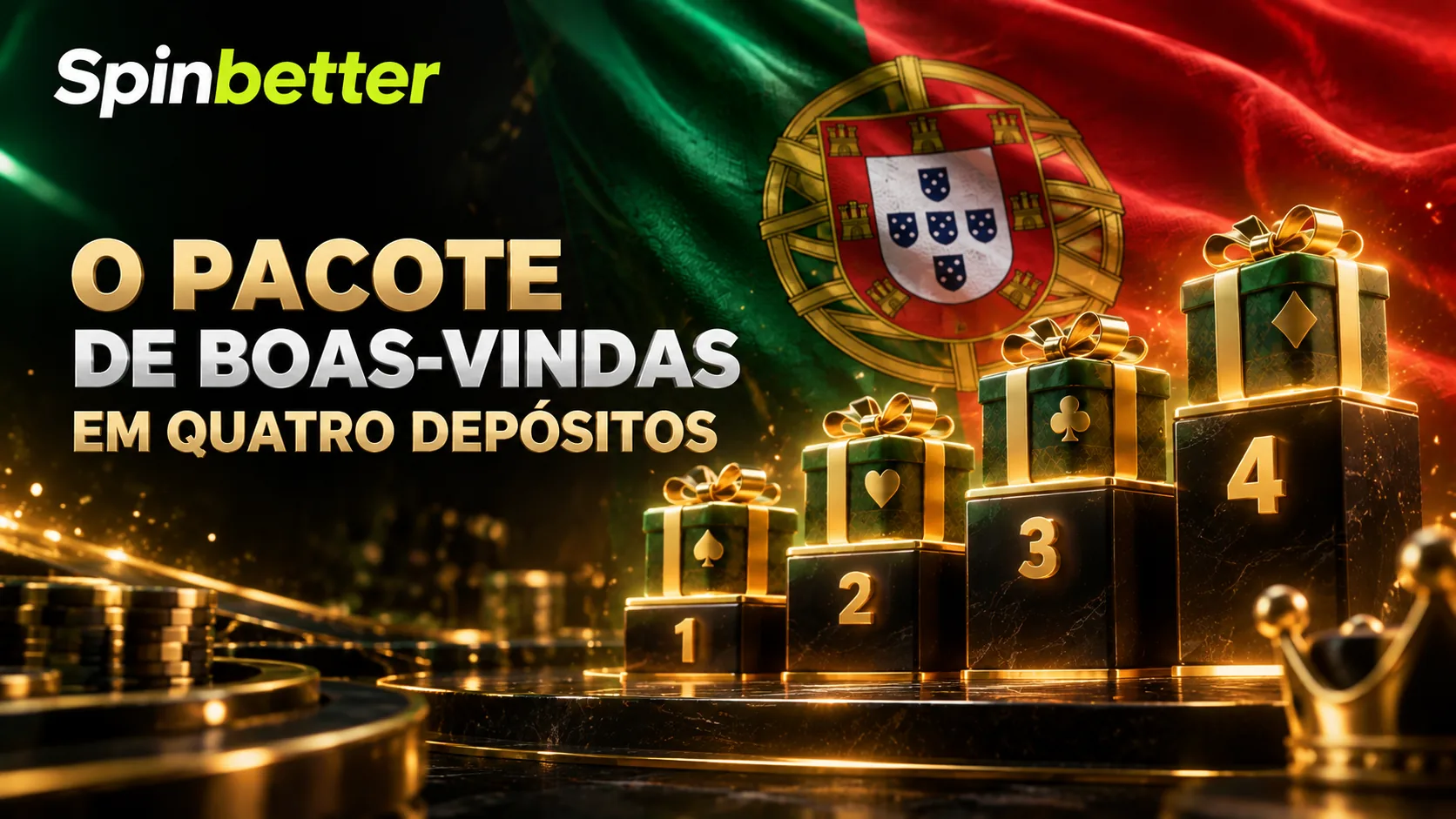 Os quatro degraus do pacote de boas-vindas de casino
