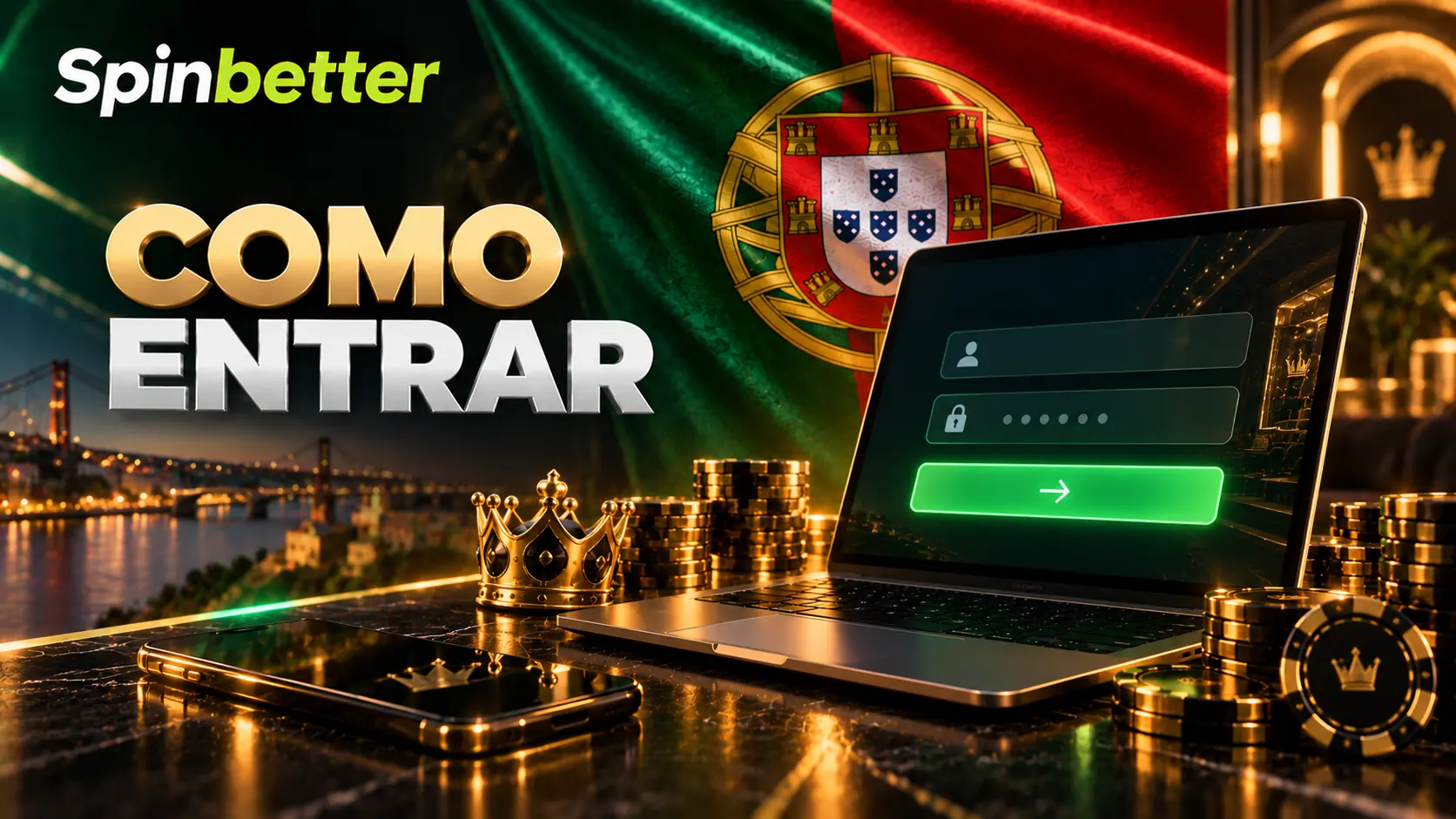O formulário de entrada com identificador e palavra-passe