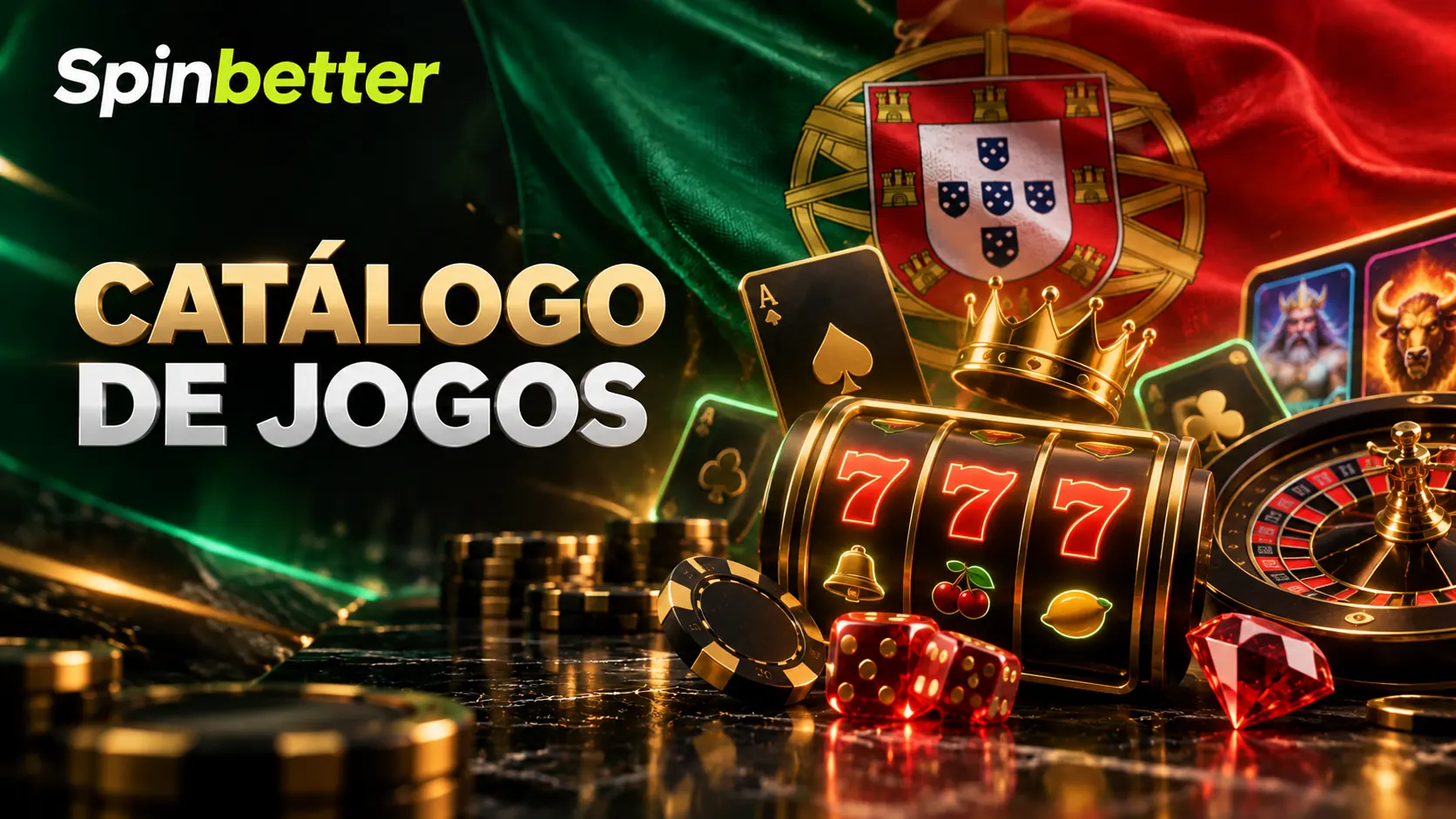Catálogo de jogos do casino com slots, roleta e cartas